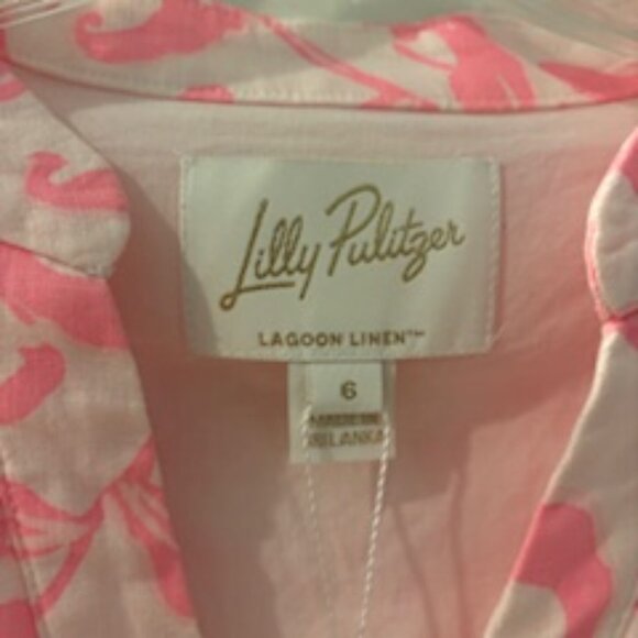 Lilly Pulitzer NWT Maleigh Dress, Rousseau Pink Glisten in the Sun, Size 6 - Picture 4 of 4